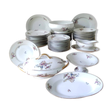 Service de table  55 pièces Porcelaine de Limoges Années 30