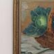 Original Swedish Oil on Canvas “Vegetable Basket” – G Wald Vintage