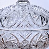 Large antique Bohemian crystal candy dish