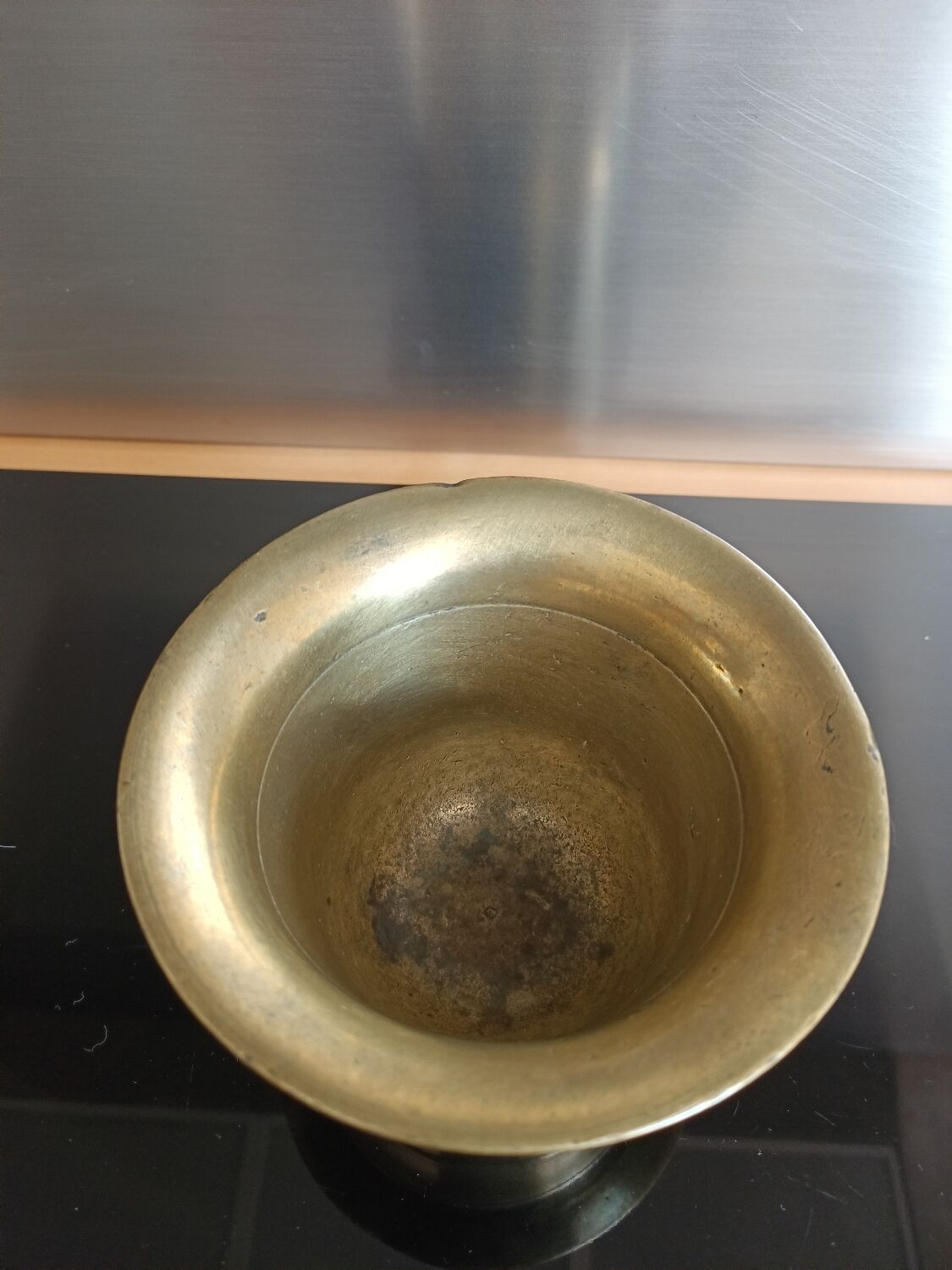 18th century gilded bronze mortar