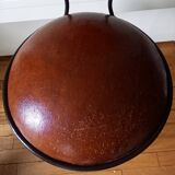 Wrought iron and leather bar stool