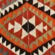5x10 Red Green Tribal Handmade Vintage Kilim Rug, 165x315Cm