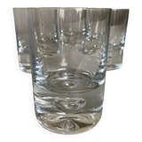 Set of 4 XL glasses Scandinavian bubble whiskey tumblers 500g in ringing crystal