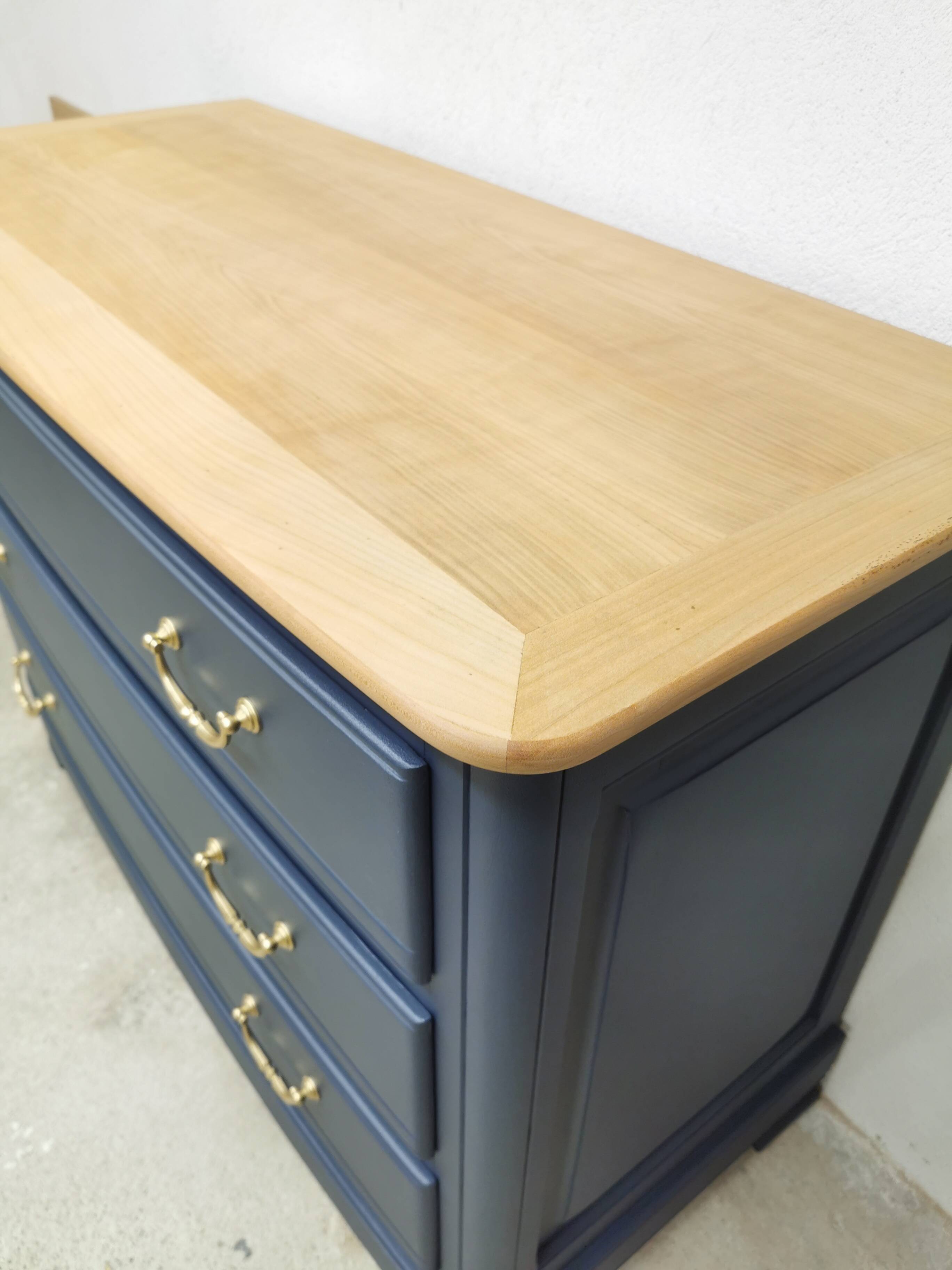 Vintage cherry wood commode refurbished