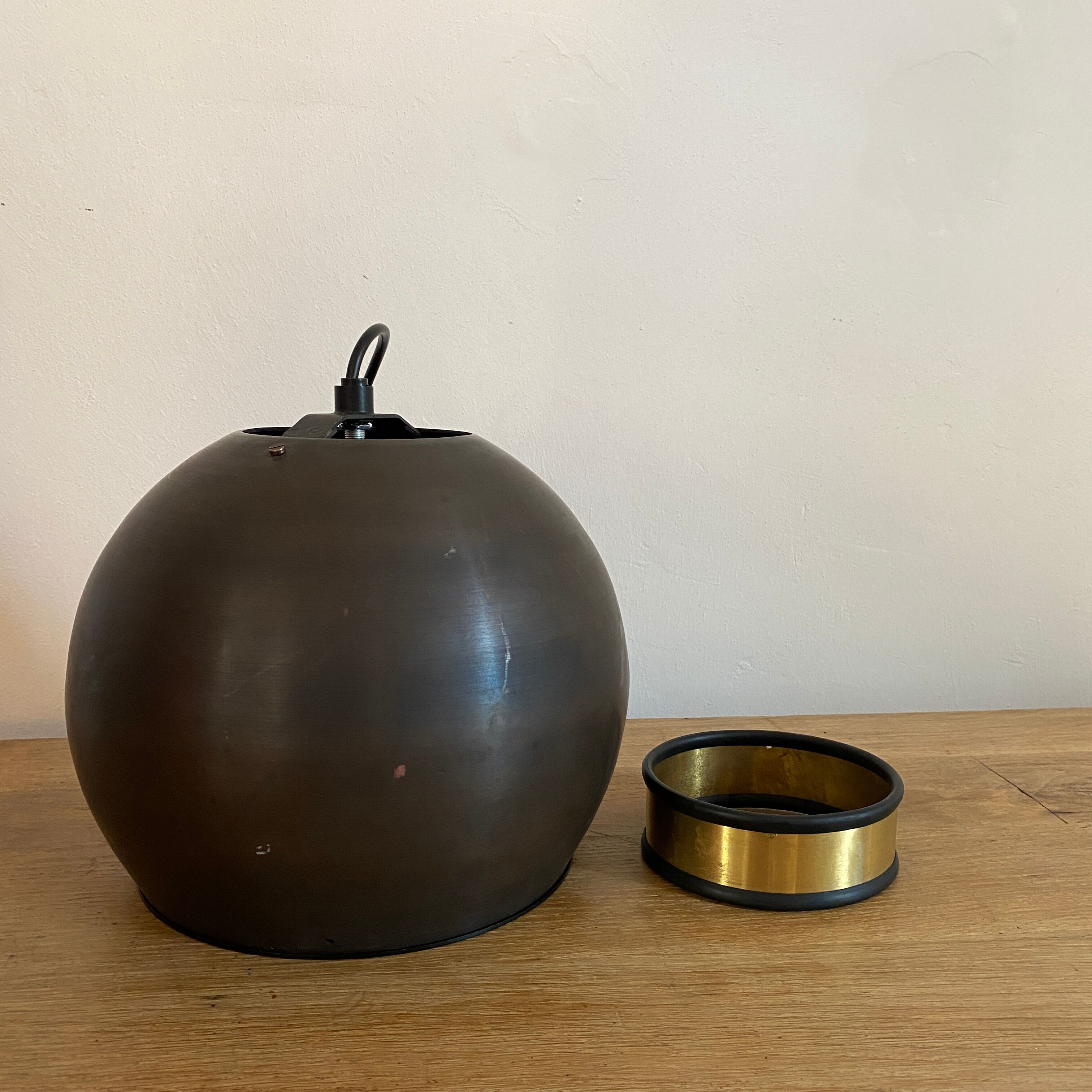 Copper ball lamp circa 1970