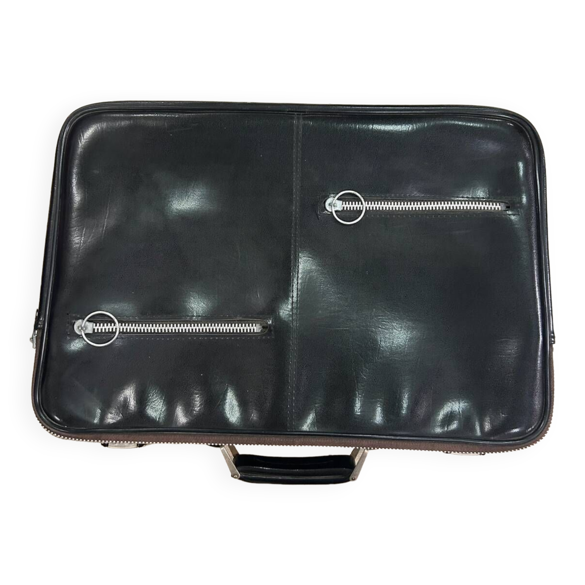Grand valise Gucci vintage des années 1980 Sylvie Web Leather Lock sur France