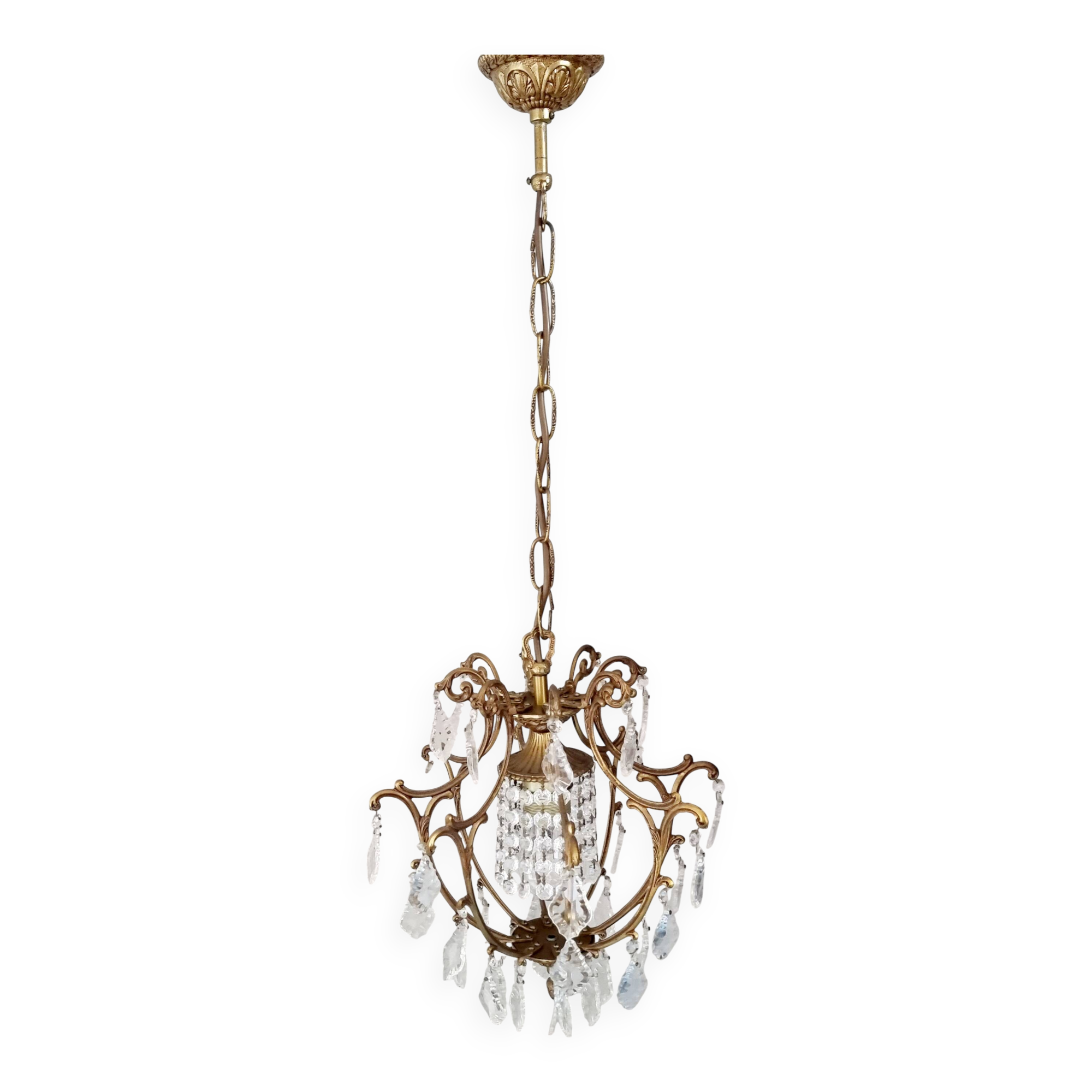 Authentic Peris Andreu chandelier, Valencia, Spain, 1950s, fully