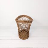 Panier Vintage Panier en osier Panier à linge Panier de rangement Mid Centu