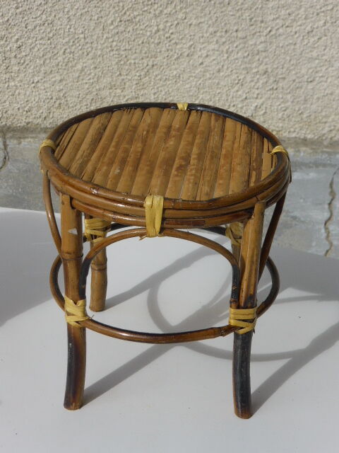 Set of two plant holders in bamboo and wicker