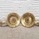 Pair golden brass patères