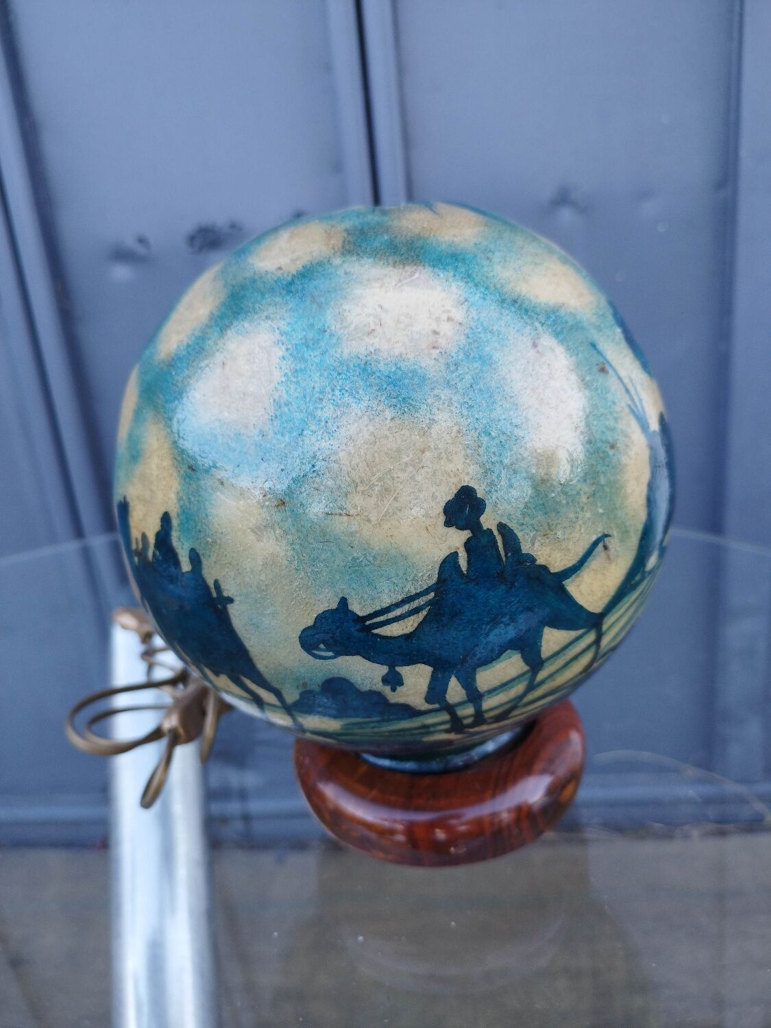 Table lamp night light globe luminous desert oasis