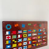 Wooden plaque international flag code