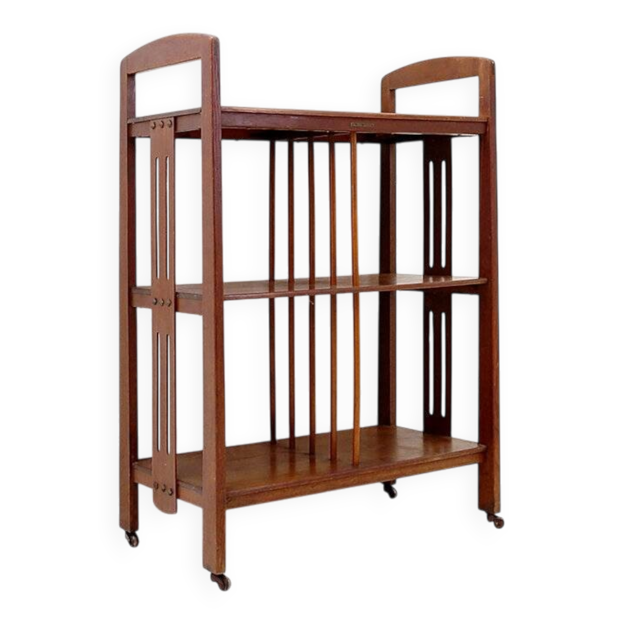 Art Deco shelf - Magazine rack on wheels