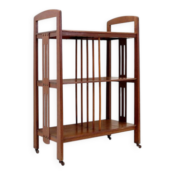 Étagère Art déco - Porte-revues sur roulettes