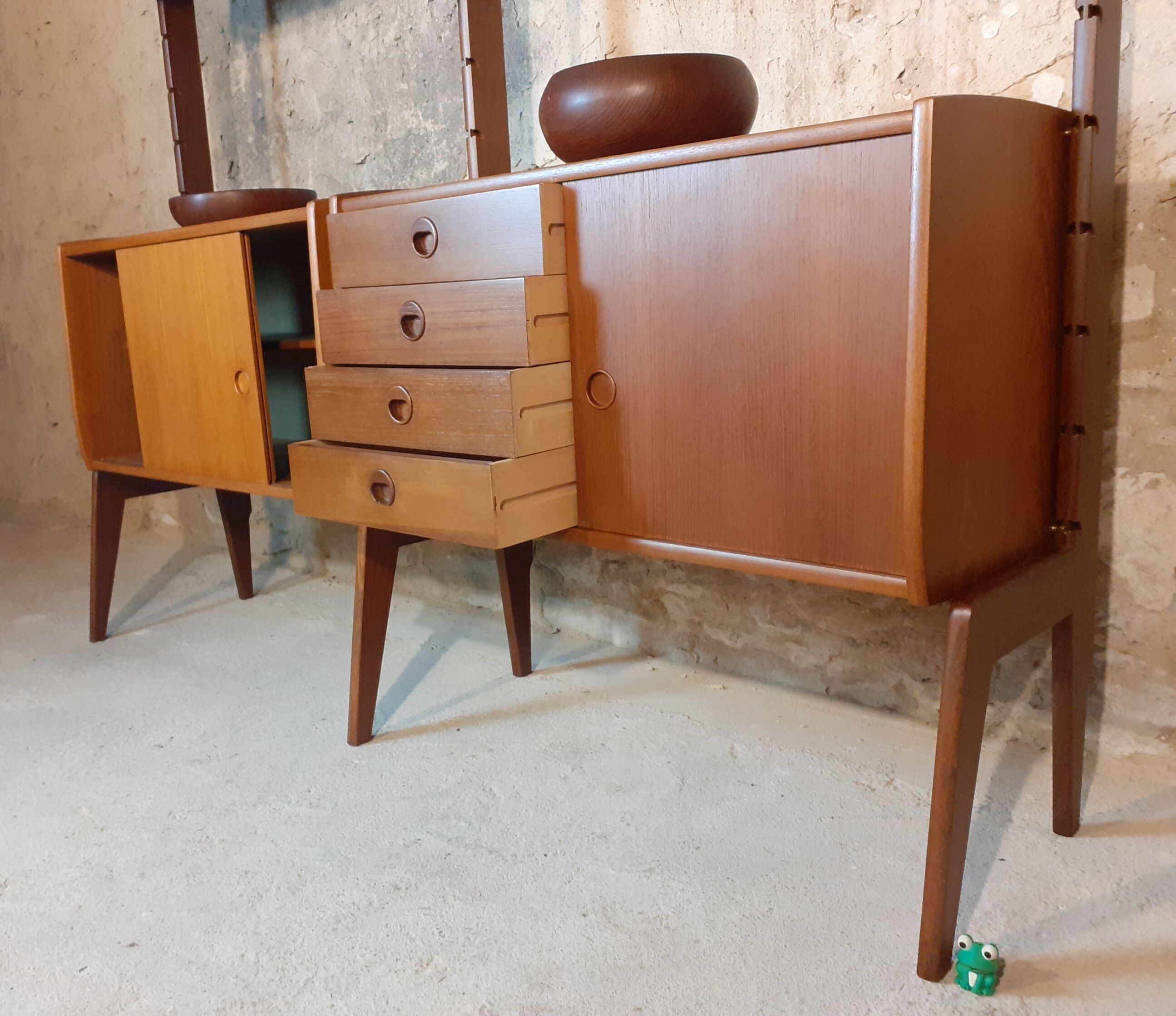 Norwegian teak storage furniture, Ergo model, 2 modules by blindheim