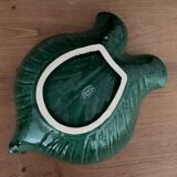 Fruit cup green leaf vallauris signed a.ferlay