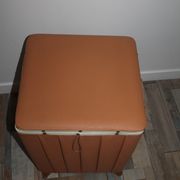 Pouf coffre en skai des années 60