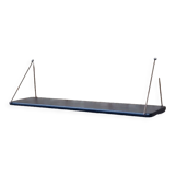 Scandinavian brass and teak shelf