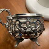 Sugar bowl, silver-plated bonbonnière, late 19th century.