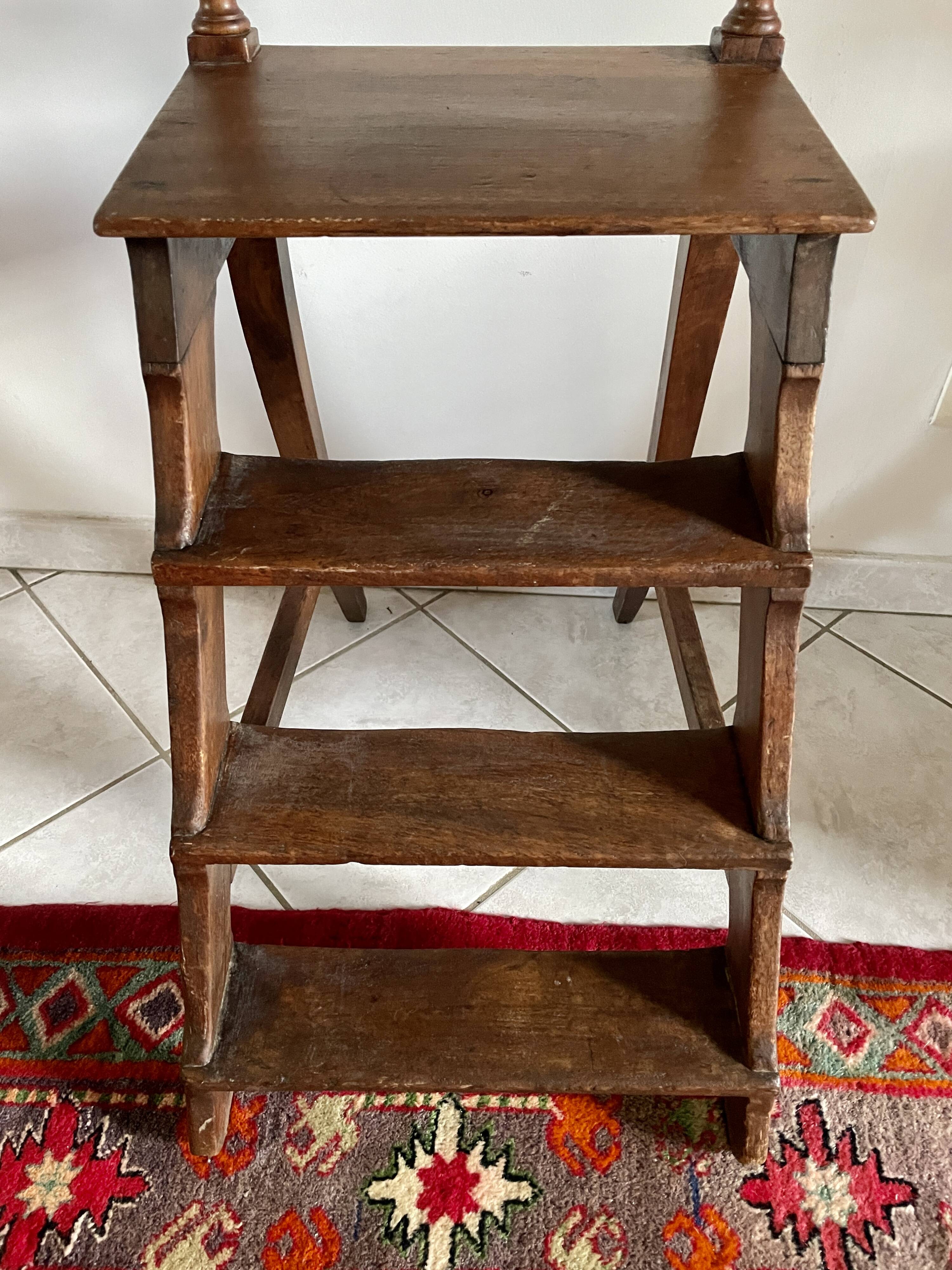 3-step stepladder library chair