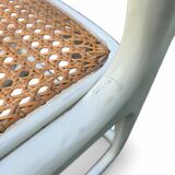 Set of 5 white Baumann "Sleigh" chairs