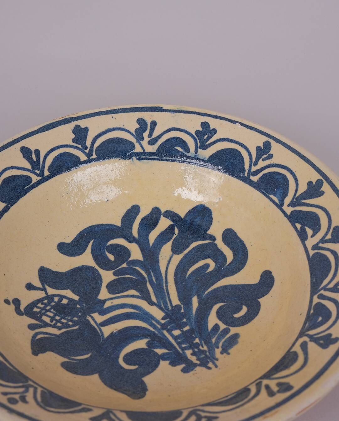 Hand-painted deep plate