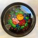 Russian Beriozka painted metal flower tray