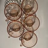 Set of 5 small glass cups