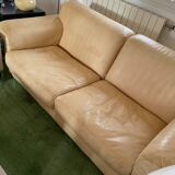 Sofa 2 places light leather DeSede