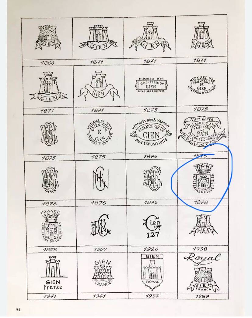 Ancien broc de toilette - porcelaine de Gien