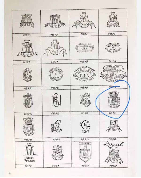 Ancien broc de toilette - porcelaine de Gien