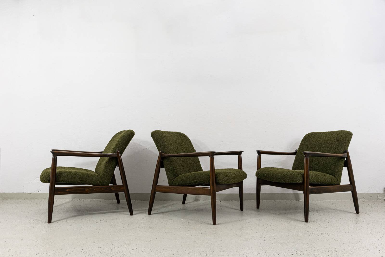 Vintage Armchairs By Edmund Homa, Poland, 1960s, set of 3