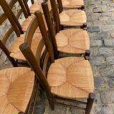 Series of eight mulched chairs