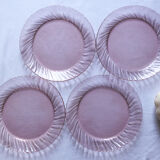 4 rosaline Arcoroc flat plates