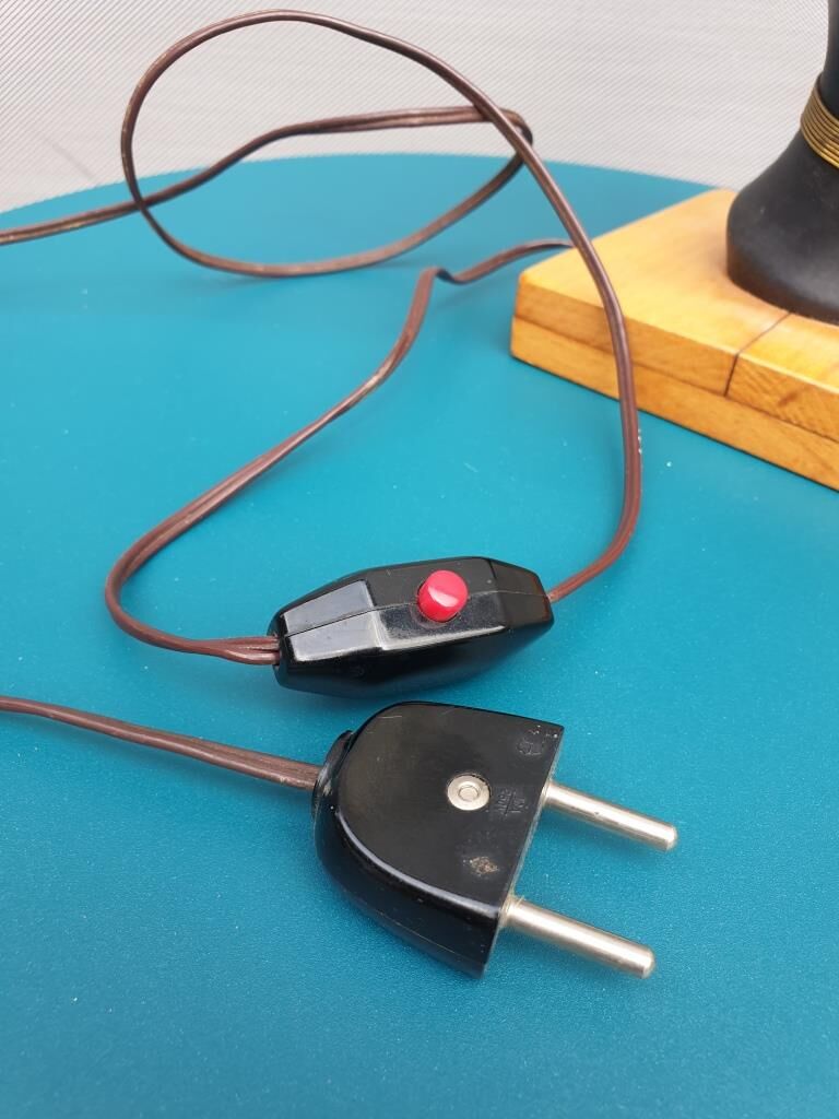 Ceramic lamp bust african woman vintage 1950