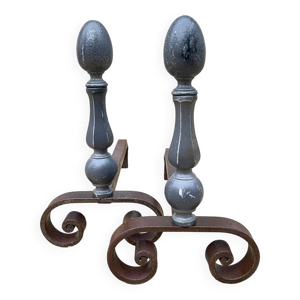 Paire de CHENETS Géométriques