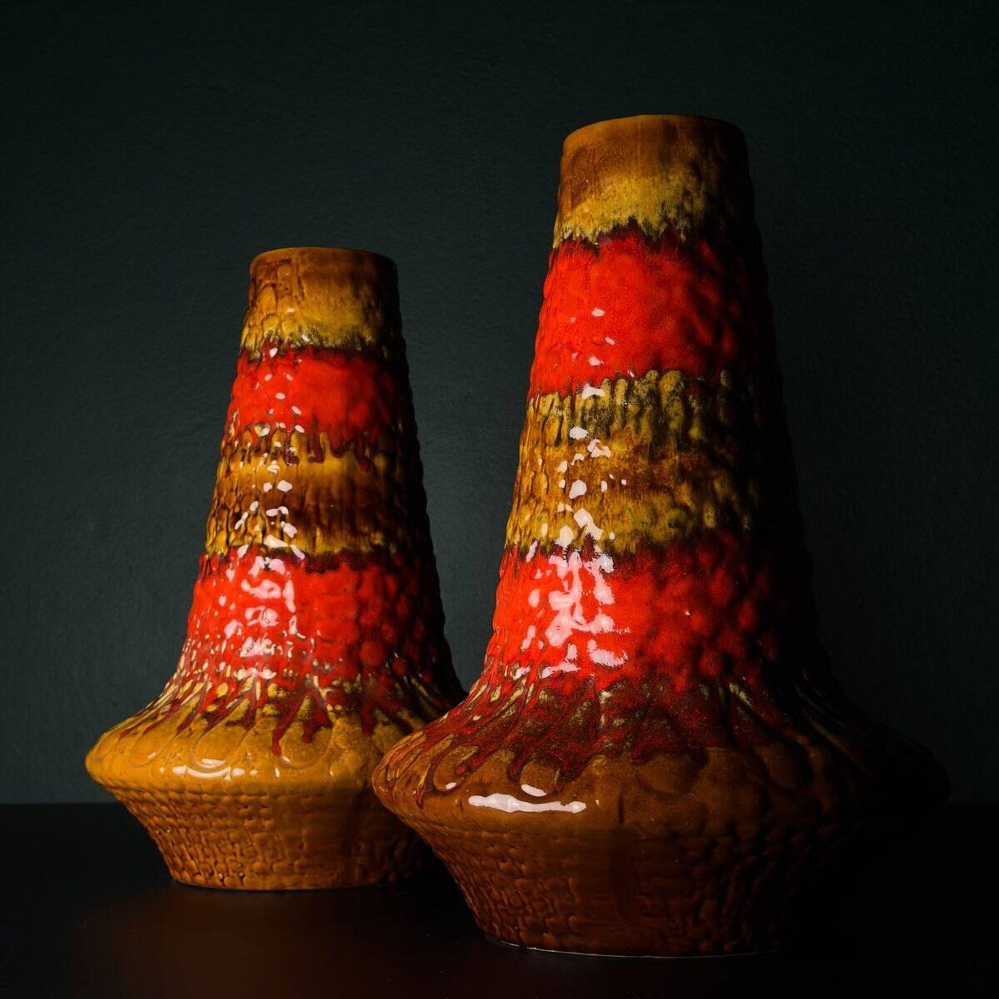 Vintage lava ceramic vase by Kil Liboje, Yugoslavia, 1960s.