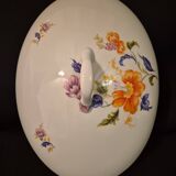 Oval soup tureen in Limoges porcelain, Salmon and Co (A525)