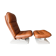 Vintage Lounge Chair & Ottoman "Origlia" – Tawny Leather & Pirelli Straps