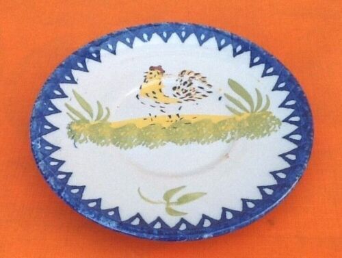Charolles earthenware bowl with ears / saucer rooster model