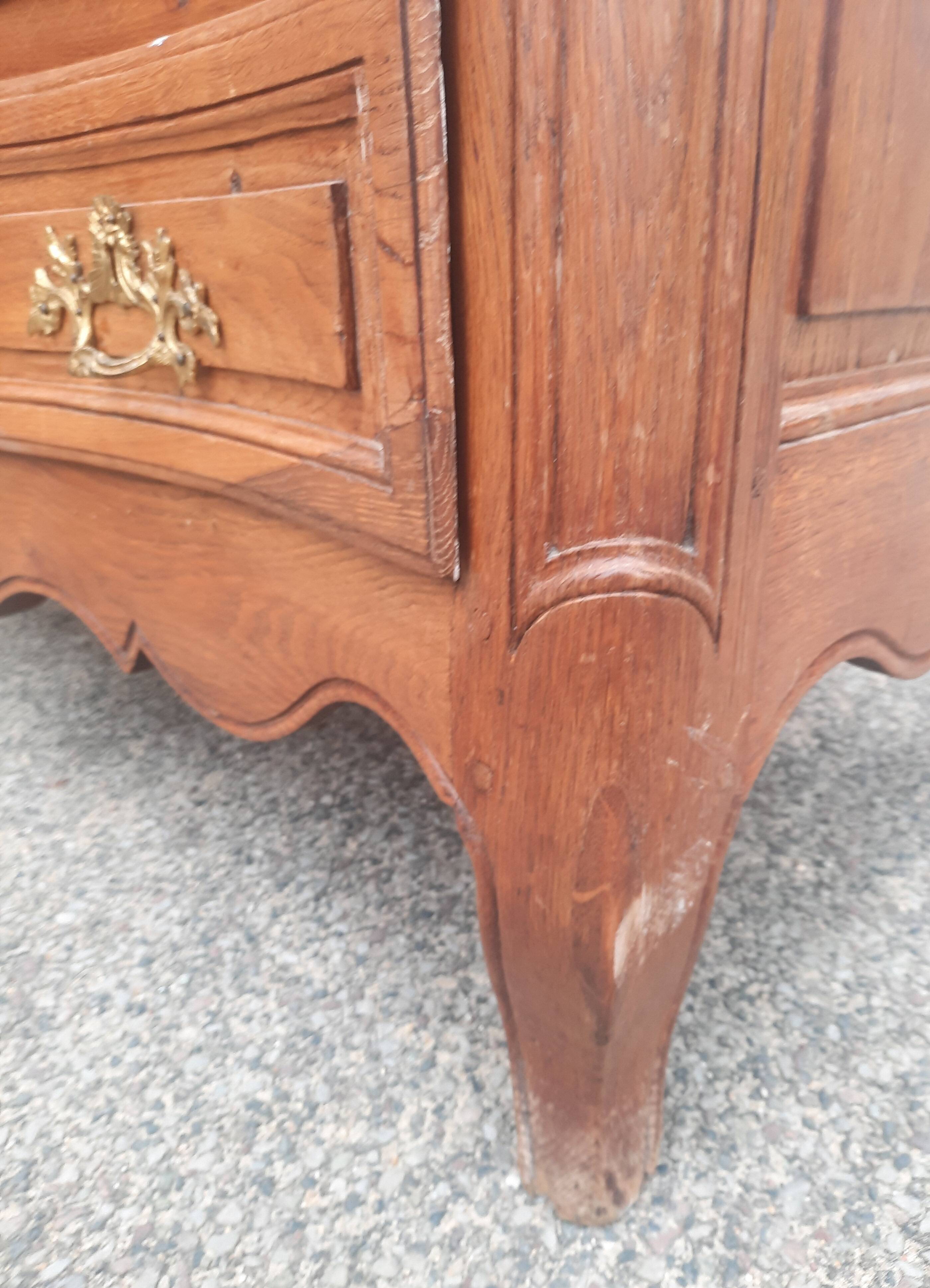 Louis XV period oak chest of drawers