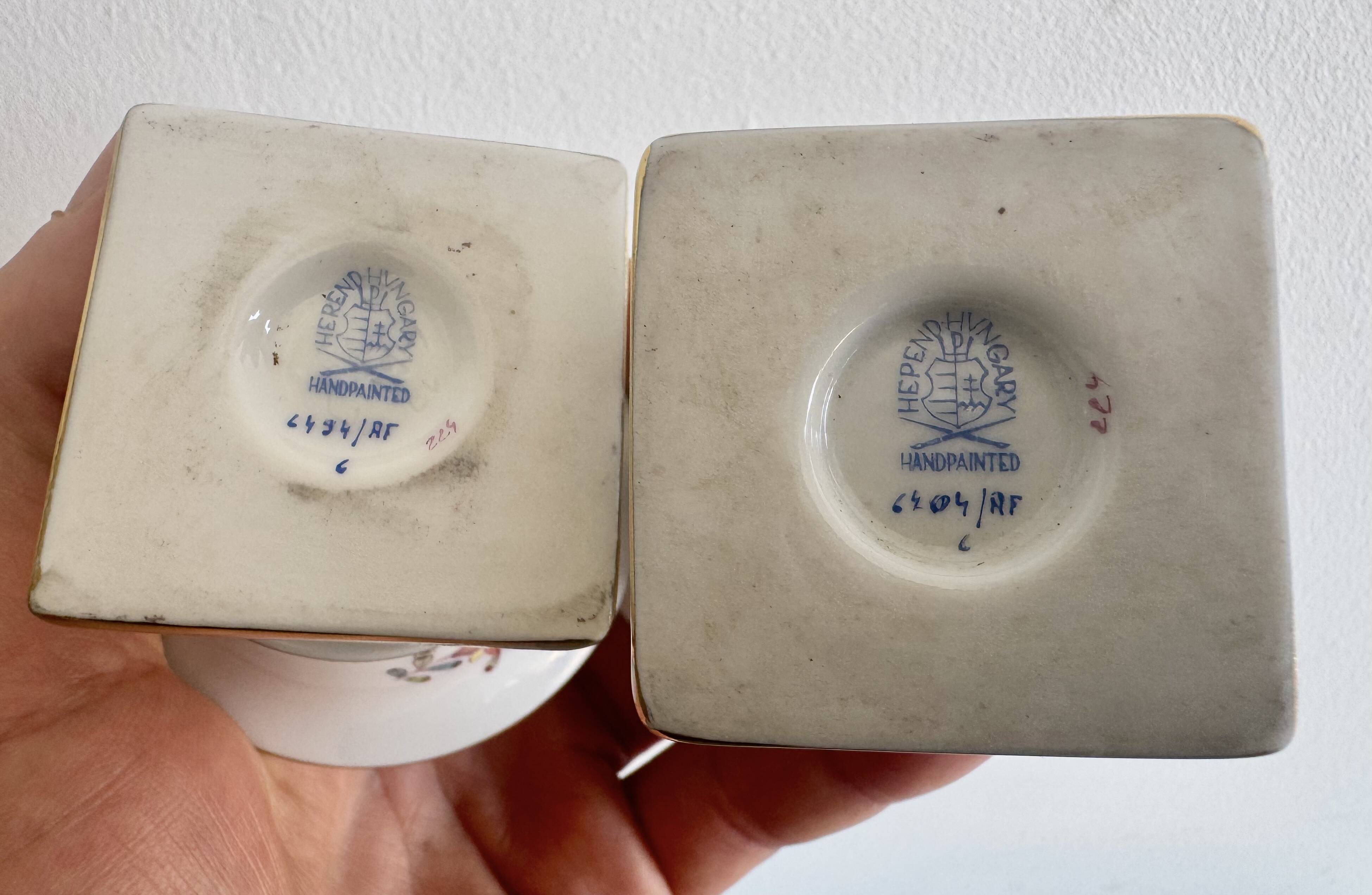 Pair of Small Porcelain Vases by Herend
