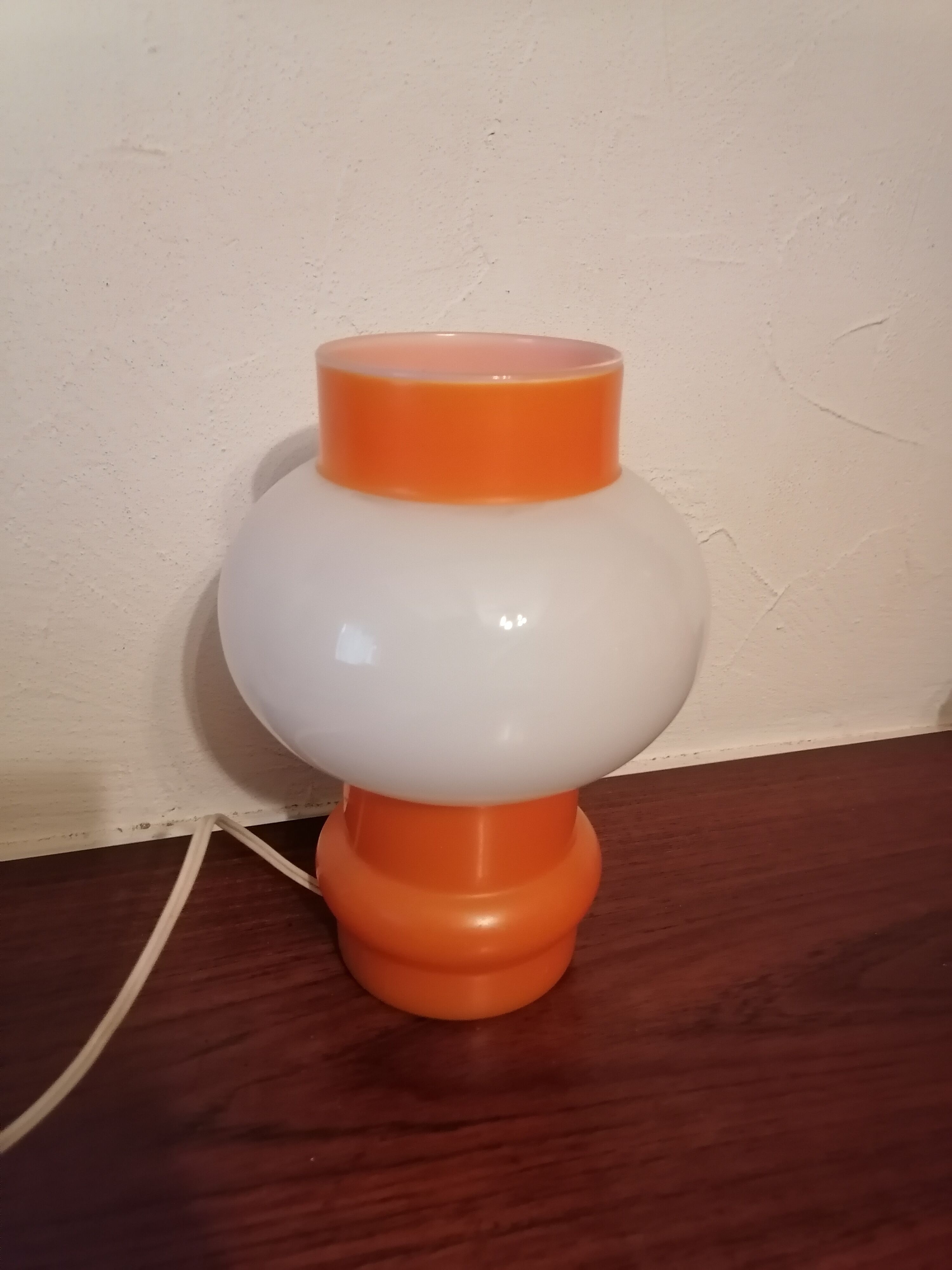 Opaline orange bedside desk lamp
