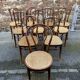 Set of 10 Thonet Fischel restaurant bistro chairs mismatch b