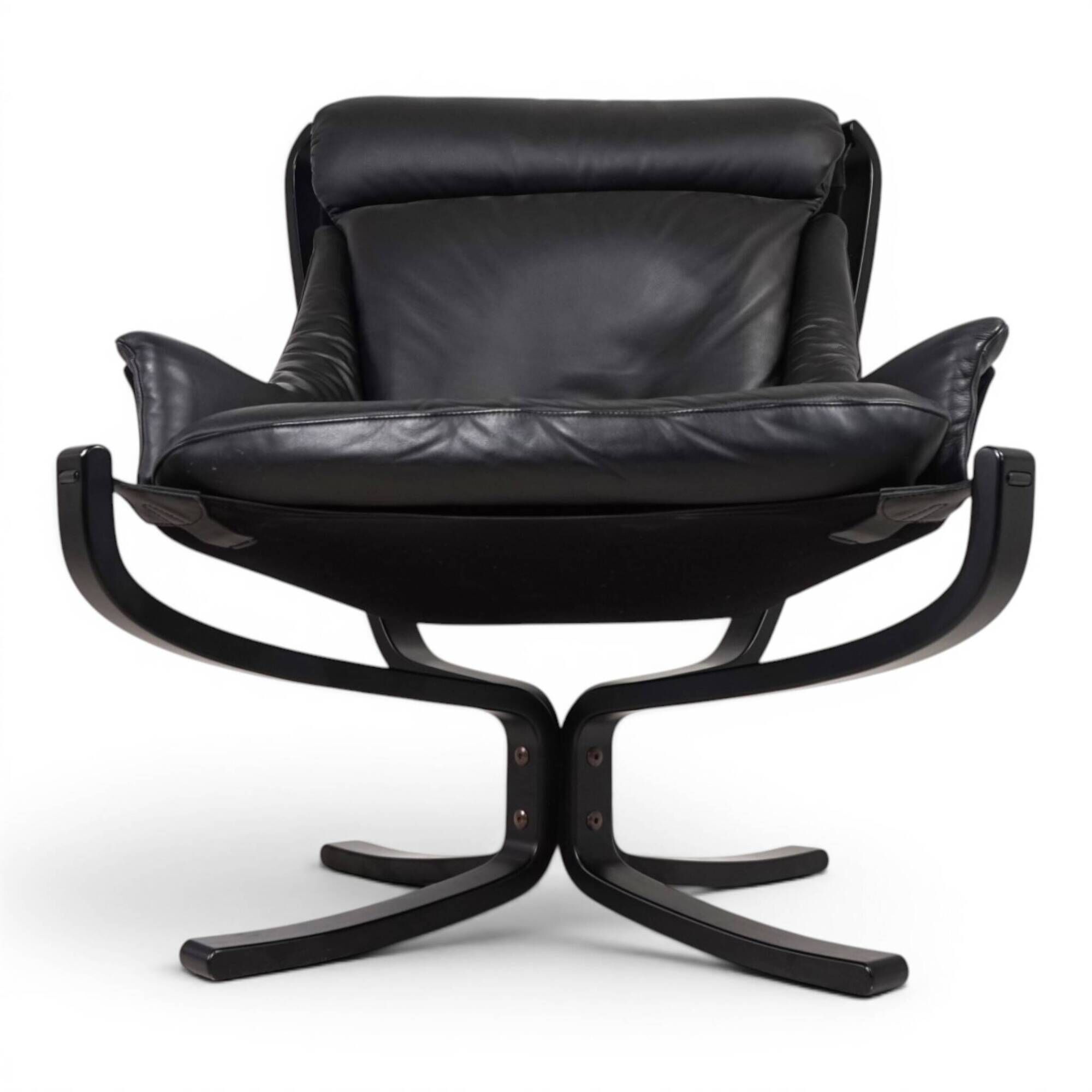 Poltrona Frau Viking Leather Lounge Chair by Sigurd Resell, 1970