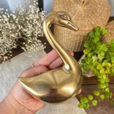 Vintage brass swan