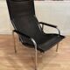 Paire de fauteuils relax inclinable cuir noir design "Hans Eichenberger" 19