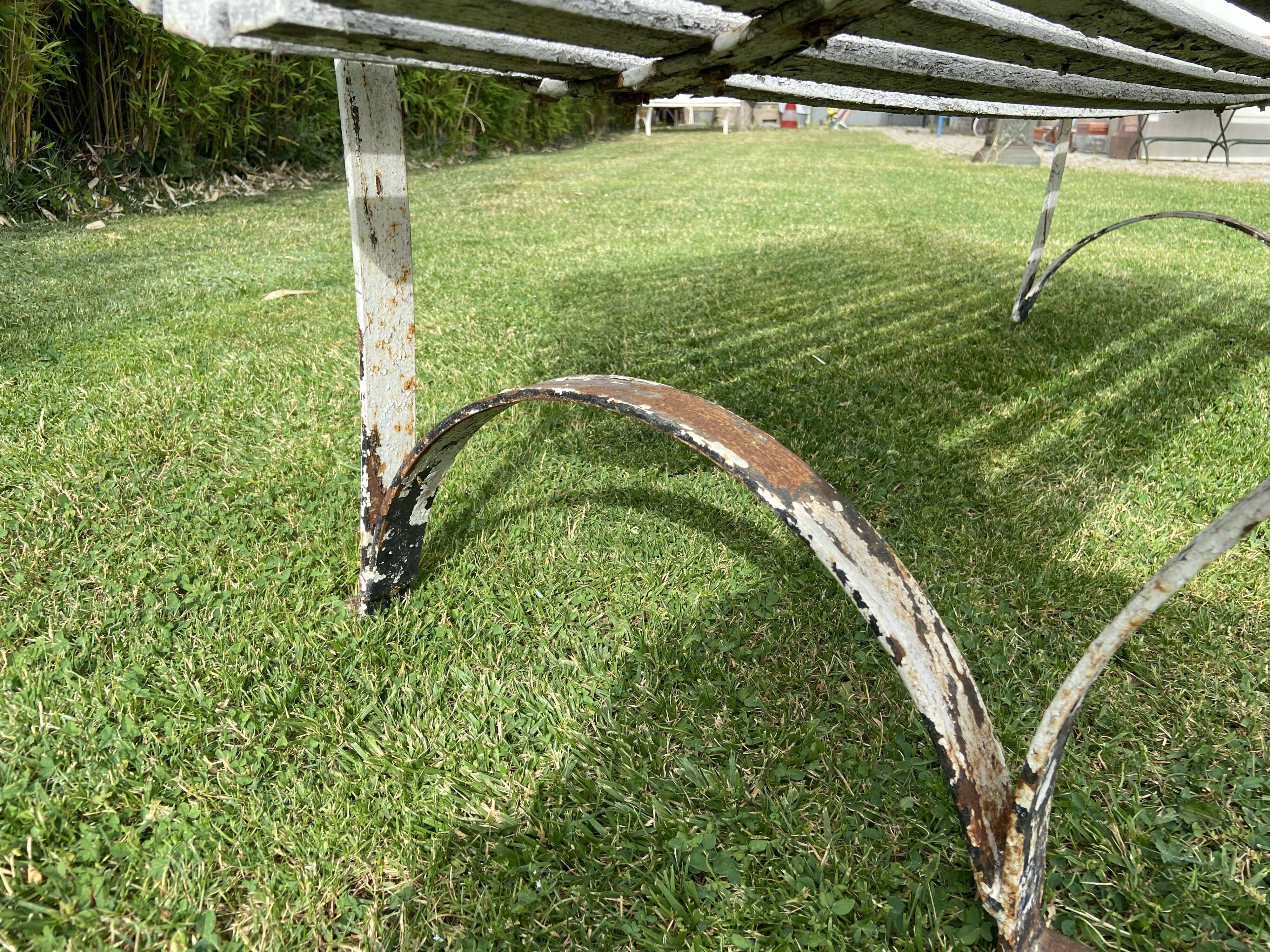 Banc vintage de jardin des années 60