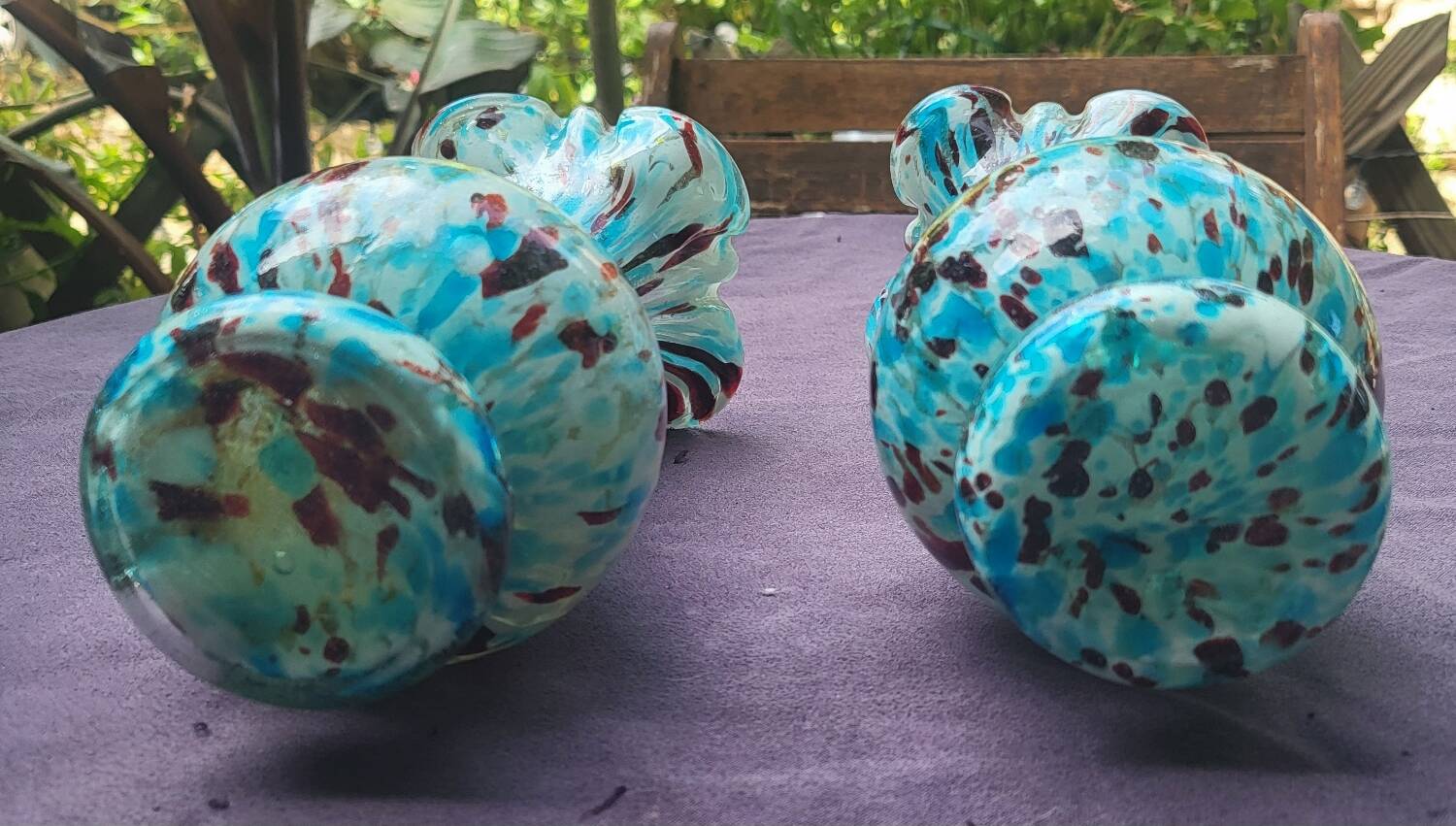 Paire de vases modèle Pervenche  Legras