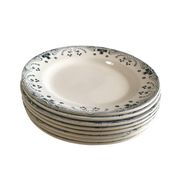8 plates Moroccan model in earthenware - French manufacture